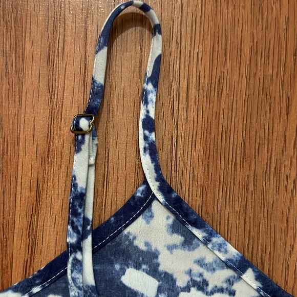 Peter Som Blue White High Low Lace Dress Sz S - Picture 8 of 10